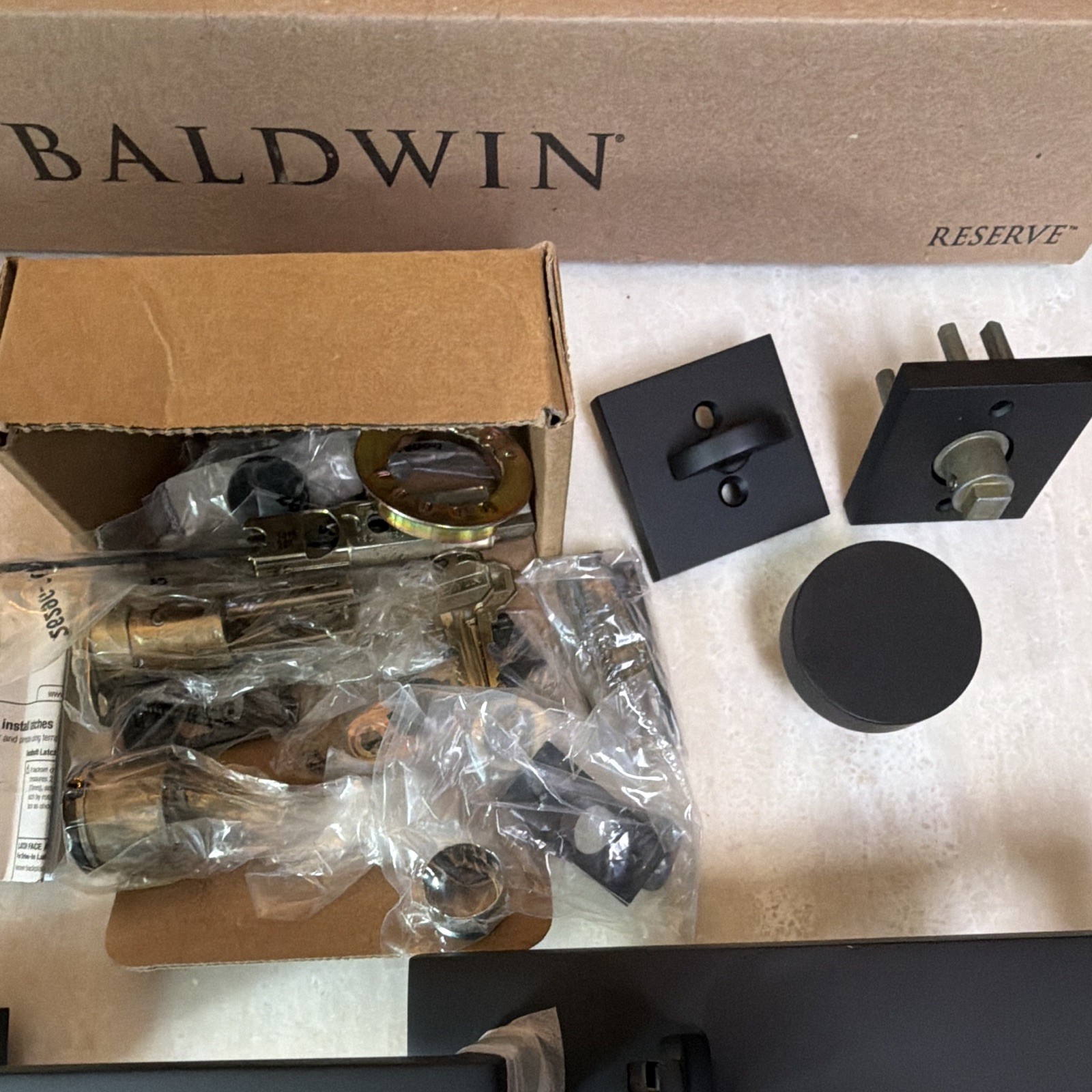 Baldwin Seattle Reserve Matte Black Single Cylinder Entry Handleset Keyed gallery