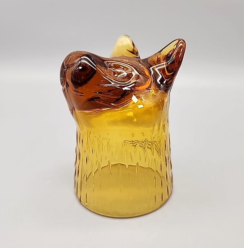 DOIY Ginger Kitty Design Amber Cat Stacking Glasses Set of 4 Novelty Drinkware gallery