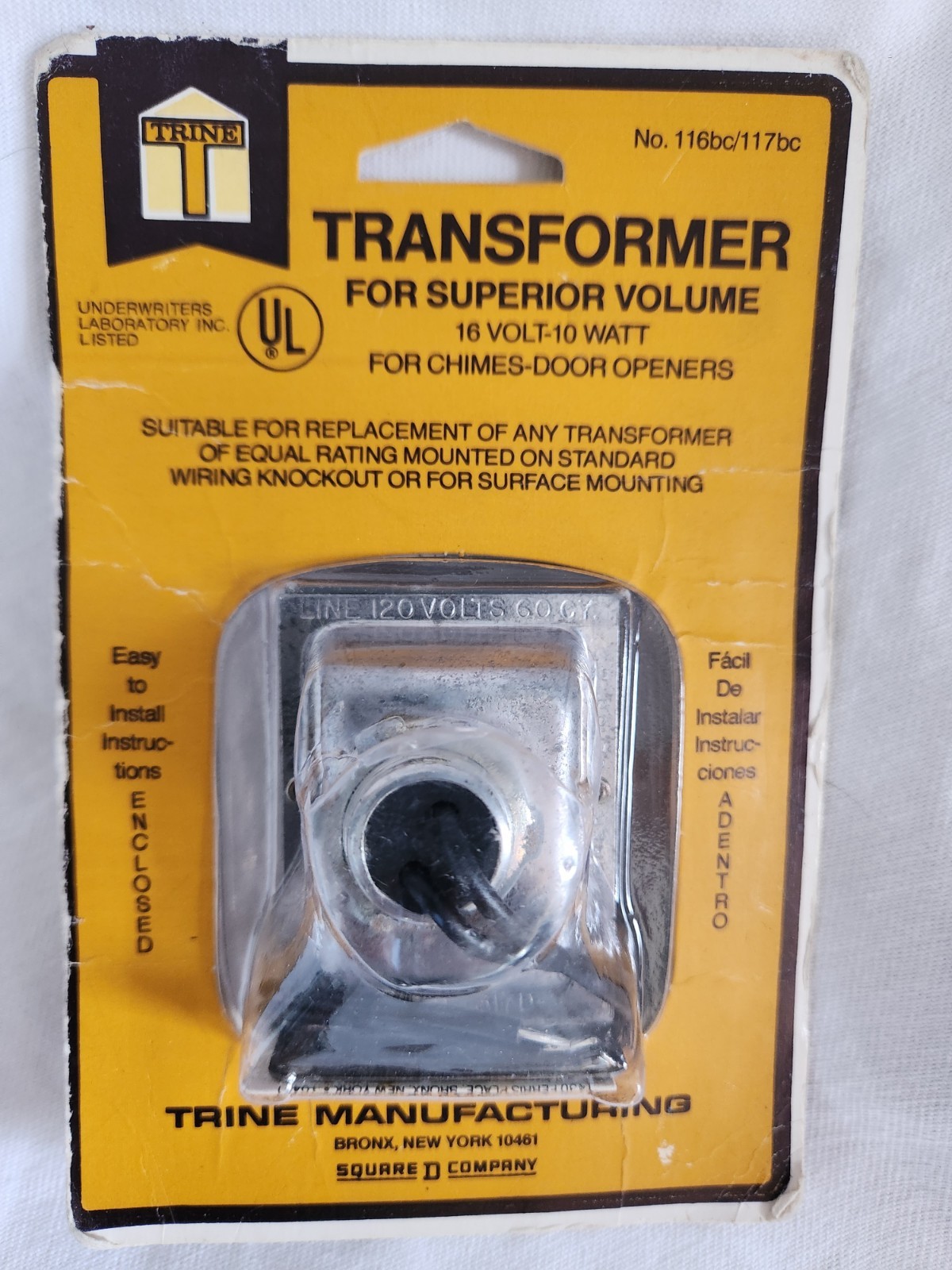 NEW TRINE Superior Volume Transformer Door Bell Chime Buzzer 116bc/117bc Vintage gallery