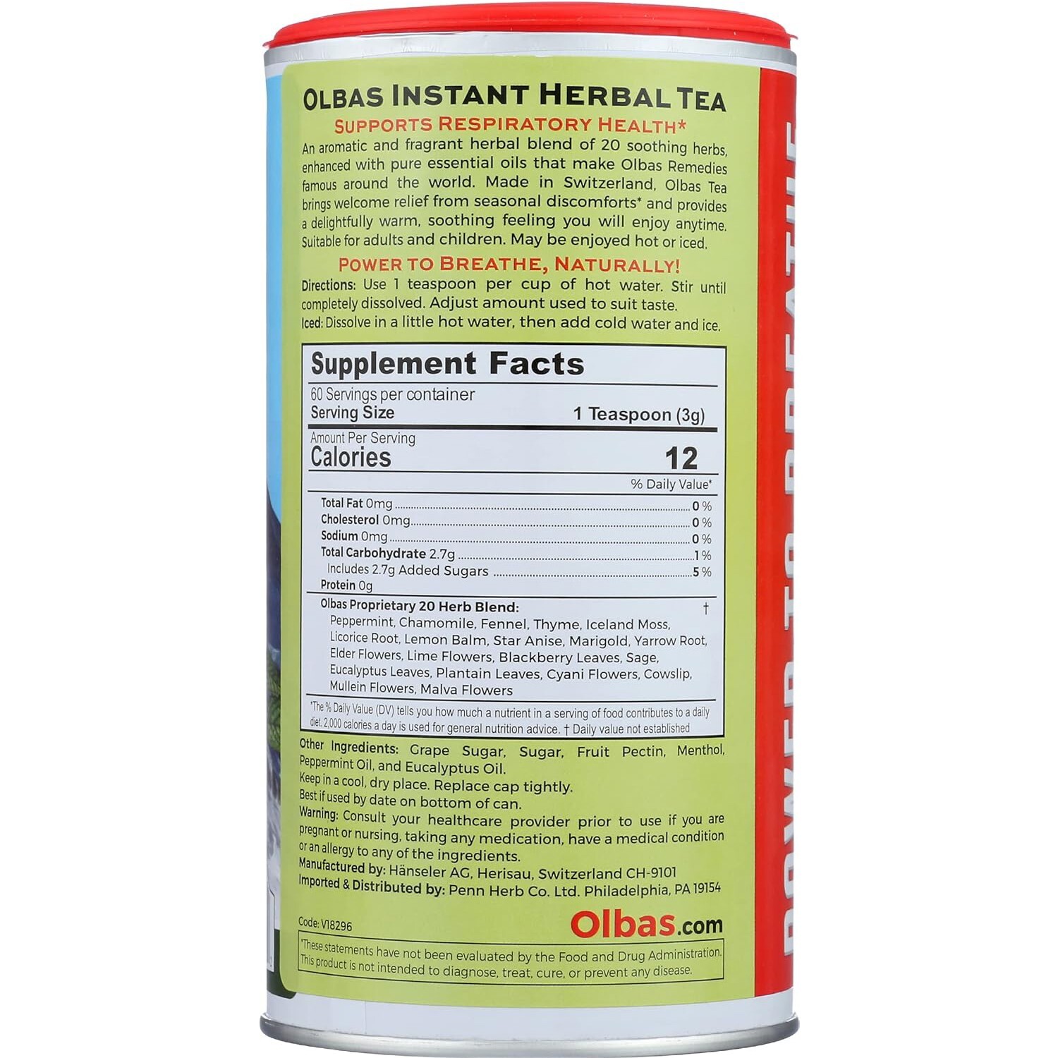 Olbas Herbal Tea, 7 Ounces gallery
