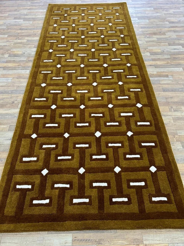 Runner Handmade Tufted 100% Nz Wool Modern Design Area Rug 2x6, 2x8, 2x20, 3x30 gallery