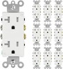 Outlet Decora Duplex Receptacle 20 Amp 125 Volt Tamper Resistant White 10 pack gallery