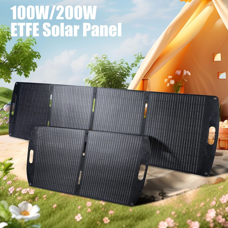 Foldable Portable Solar Panel 100W 200W 400W for Power Station Camping RV Home gallery