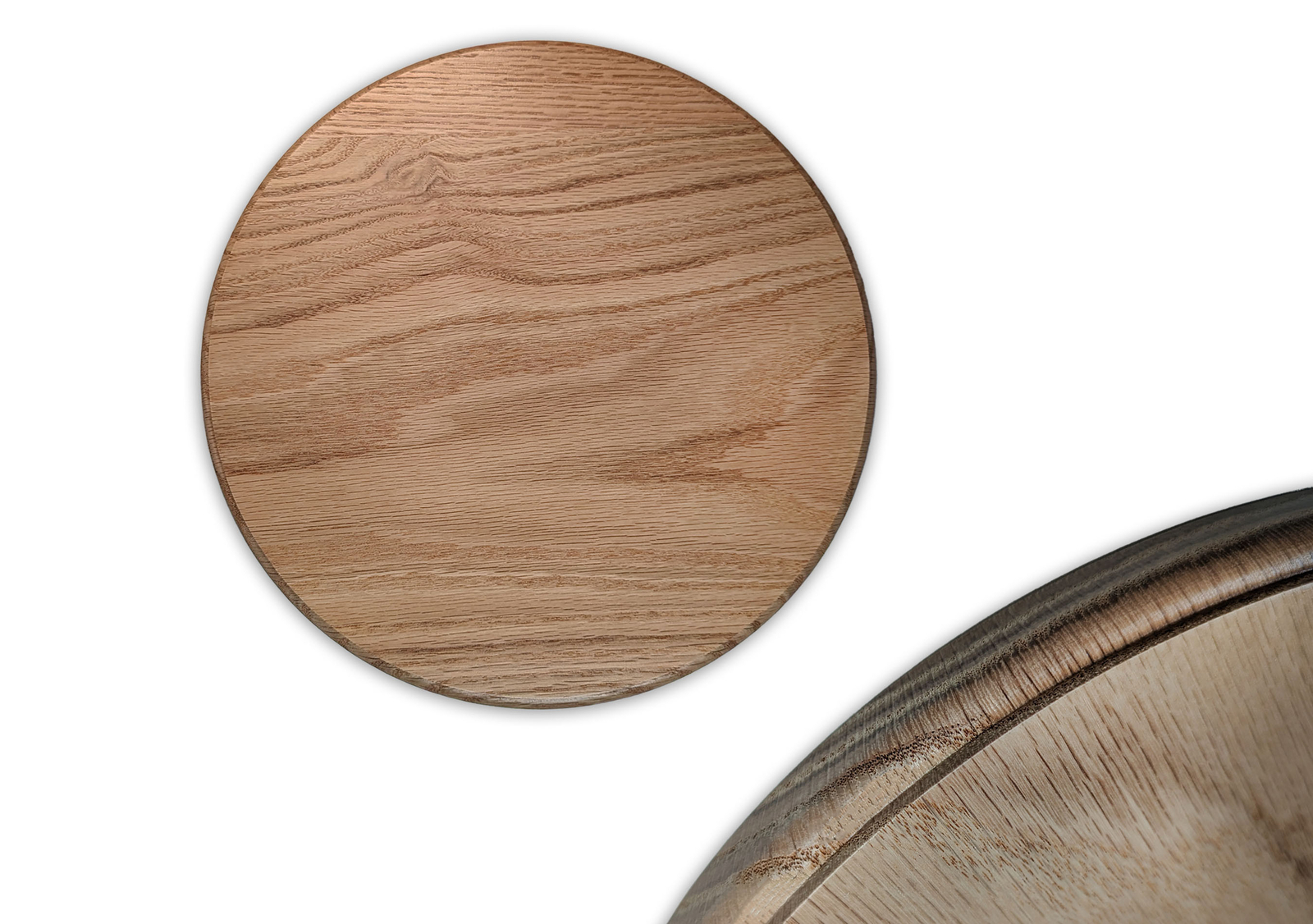 Premium Circular Red Oak Plaque - Versatile Round Wooden Blank gallery