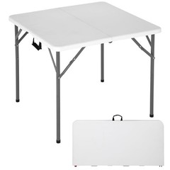 Fdw 34 Square Outdoor Dining Table Foldable Portable Plastic Folding Card Table