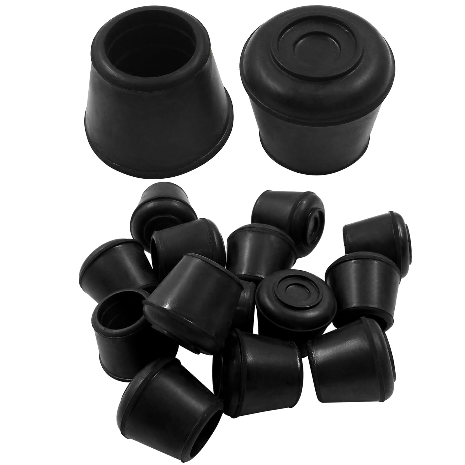 16 Pack 3/4 Inch Round Rubber Chair Leg Tips Floor Protectors Replacement gallery