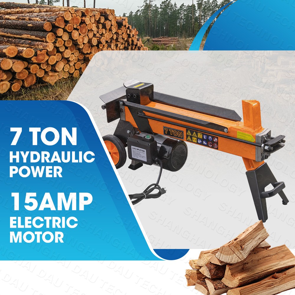 7 Ton Electric Log Wood Firewood Splitter Portable Hydraulic Firewood Splitting gallery