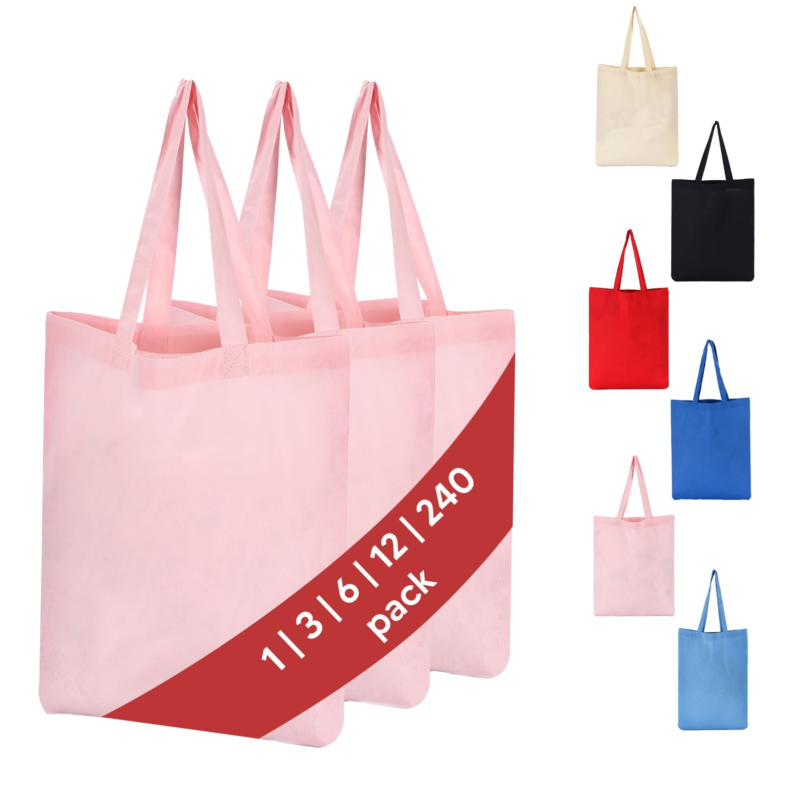 100% Cotton Tote Bags Bulk – Reusable Promotional Tote for Events, Gifts, Cus... gallery