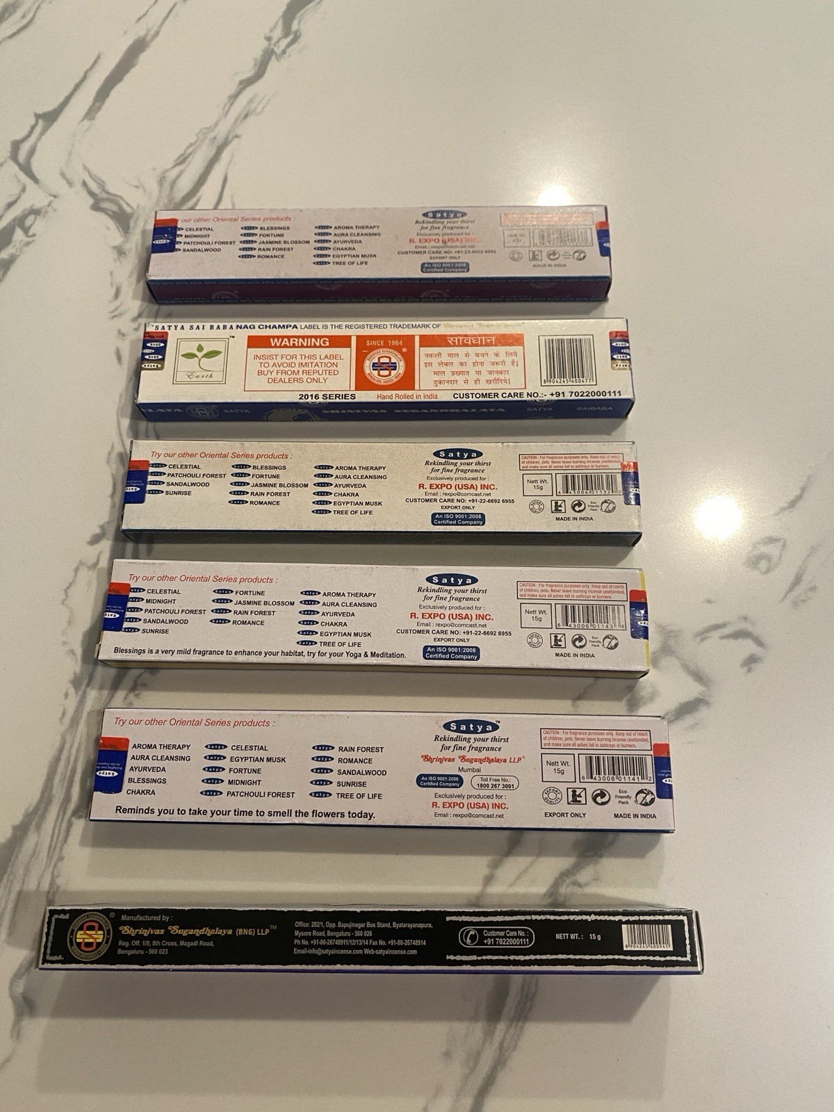 Satya Incense Sticks 6 Pack Slow Burn Sunrise Nag Champa Jasmine Super Hit 90 gr gallery