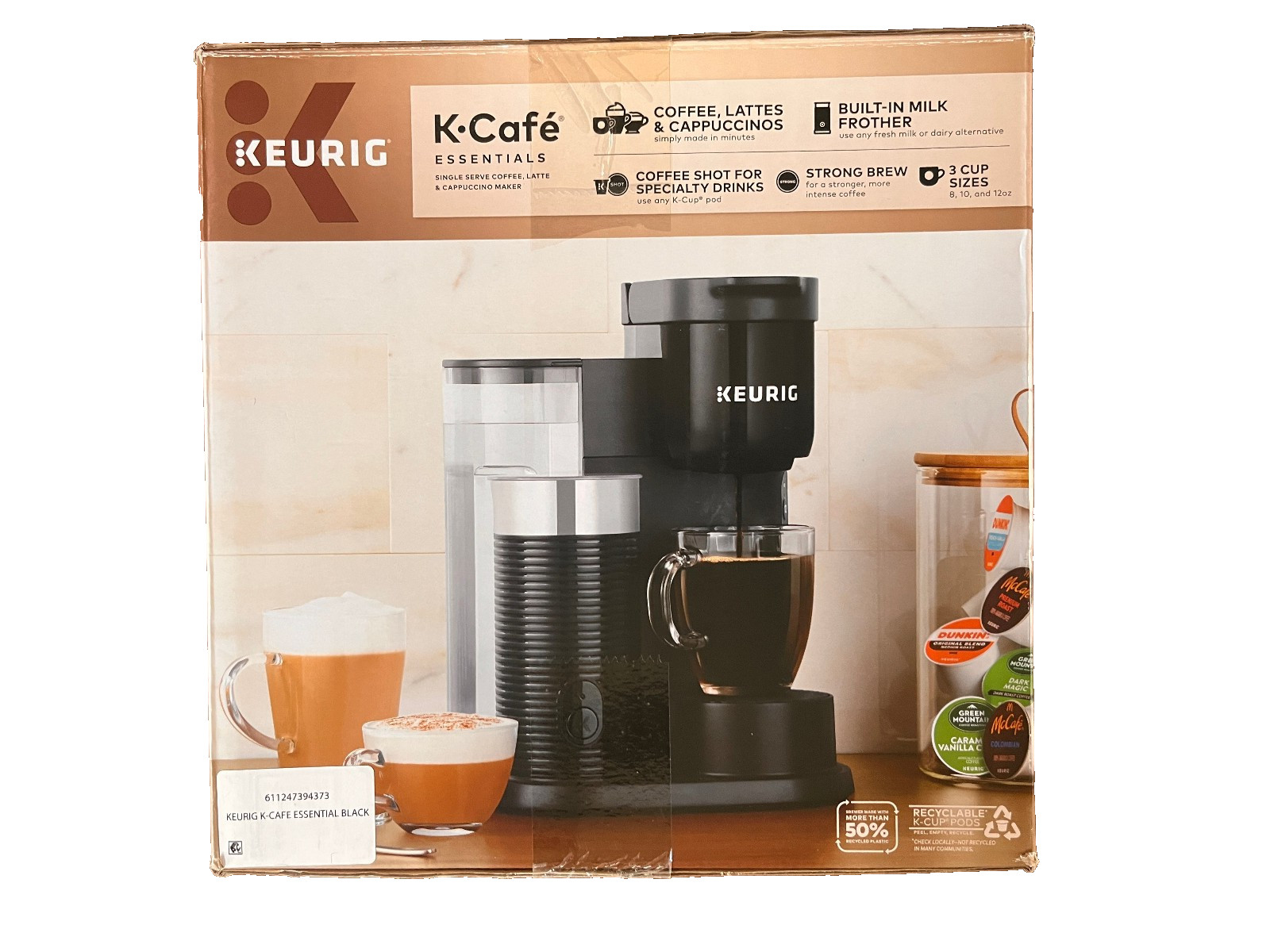Keurig K Cafe Essentials Coffee Latte Cappuccino Maker Black gallery