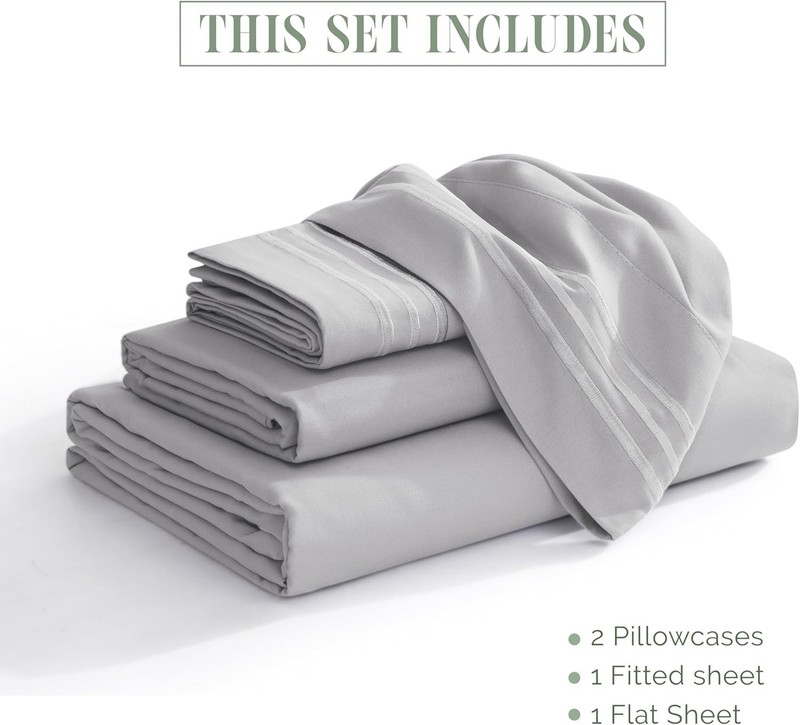 Hotel Quality 4-Piece Micofiber Bed Sheet Set - Wrinkle Resistant Queen gallery