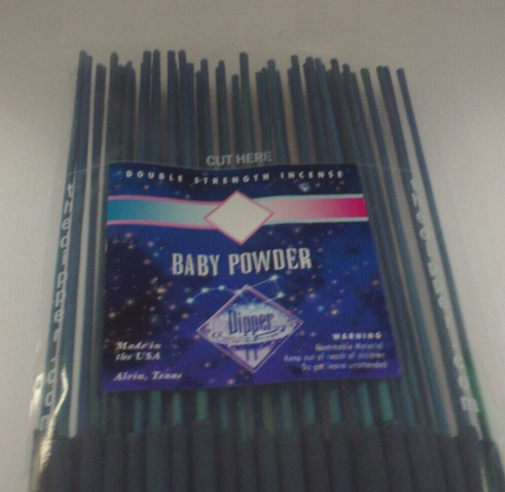 THE DIPPER DOUBLE STRENGTH 19 INCH INCENSE BABY POWDER 25 STICKS 3+ HOURS gallery
