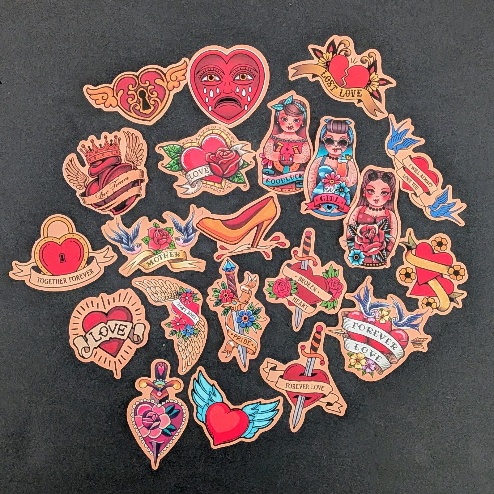 Tattoo Stickers, TattooDecals, American Traditional Style Stickers gallery