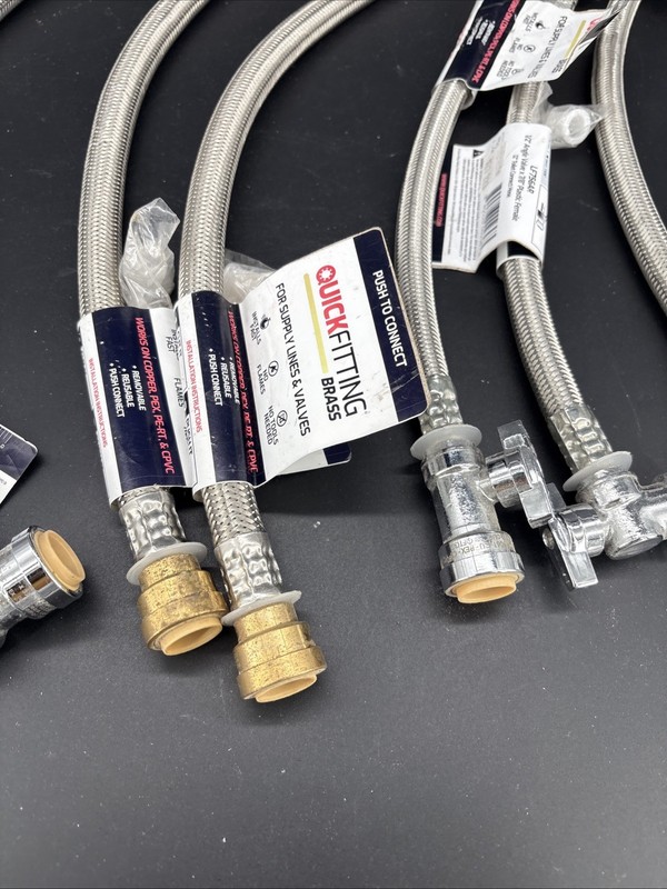 QUICKFITTING 1/2" Braided Line Connector (Push-to-Connect) Lot Of 7 New gallery