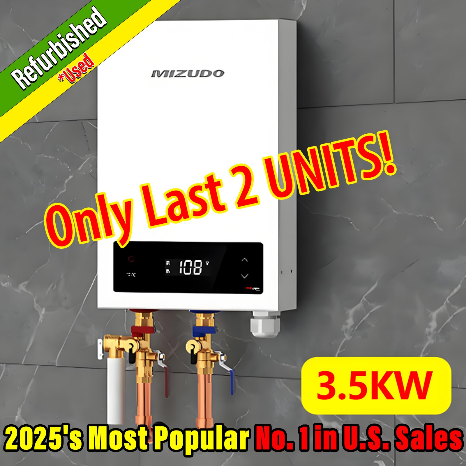 【90% NEW】3500W Tankless Water Heater Electric 120V On-Demand Hot Boiler Instant gallery