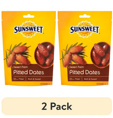 (2 pack) Sunsweet, Desert Palm Pitted, Dates, 8 oz Pouch