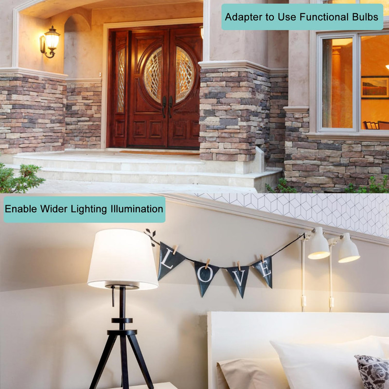 Light Socket Extender, E26/E27 Light Bulb Socket Extender Standard Medium Base, gallery