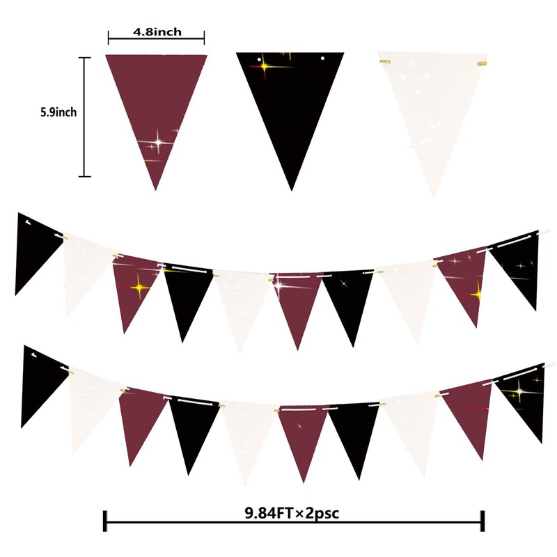 Graduation Party Decorations Maroon Black 2024/Burgundy Black Graduation Deco... gallery