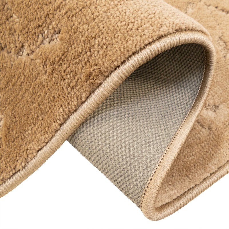 Custom Size Anti-Slip Machine Washable Medium Profile Leaves Beige Runner Rugs gallery