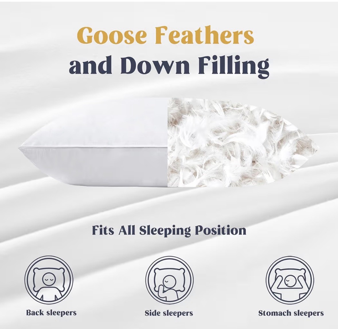 Goose Feather and Down Bed SleepingPillows King Size Set of 2, Hotel Collection gallery