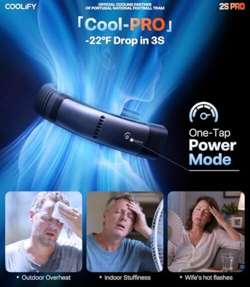 TORRAS Coolify 2026 Neck Air Conditioner 2S PRO, Ice-Feel Shadow Night Black gallery