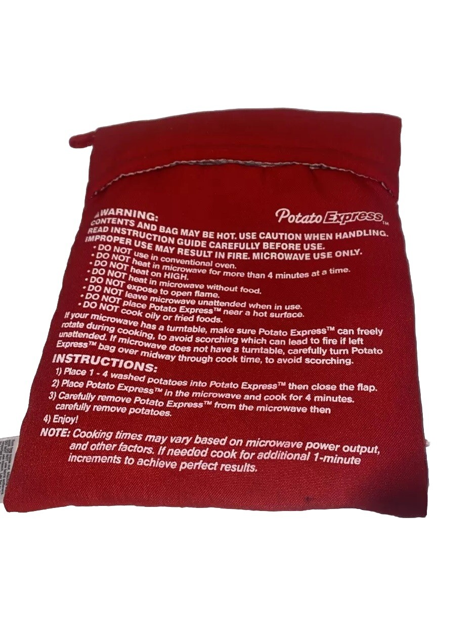 Potato Express Microwave Cooker Bag 4 Minutes & Cooks 4 Potatoes - Washable gallery