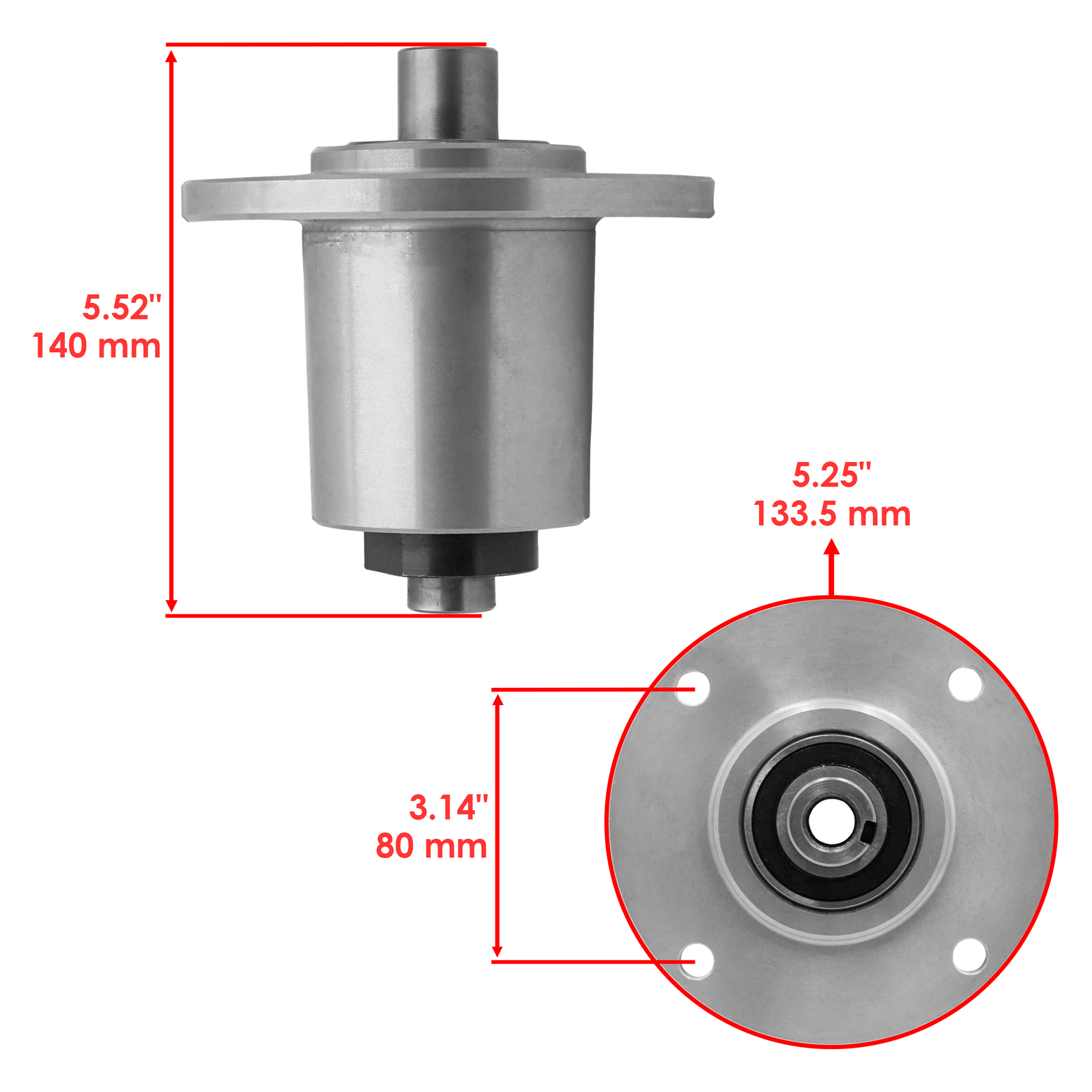 Spindle Short Shaft w/ Pulley for Bobcat ZT200 ZT220D ZT219 ZT223 ZT225 ZT228 gallery