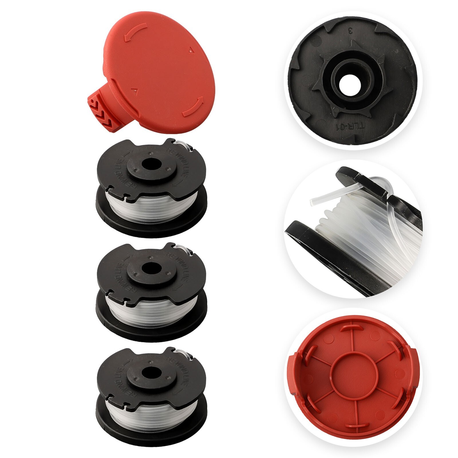 For Hyper Tough Trimmer Line & Cap Cover Set String Trimmer HT22-401-03-05 gallery