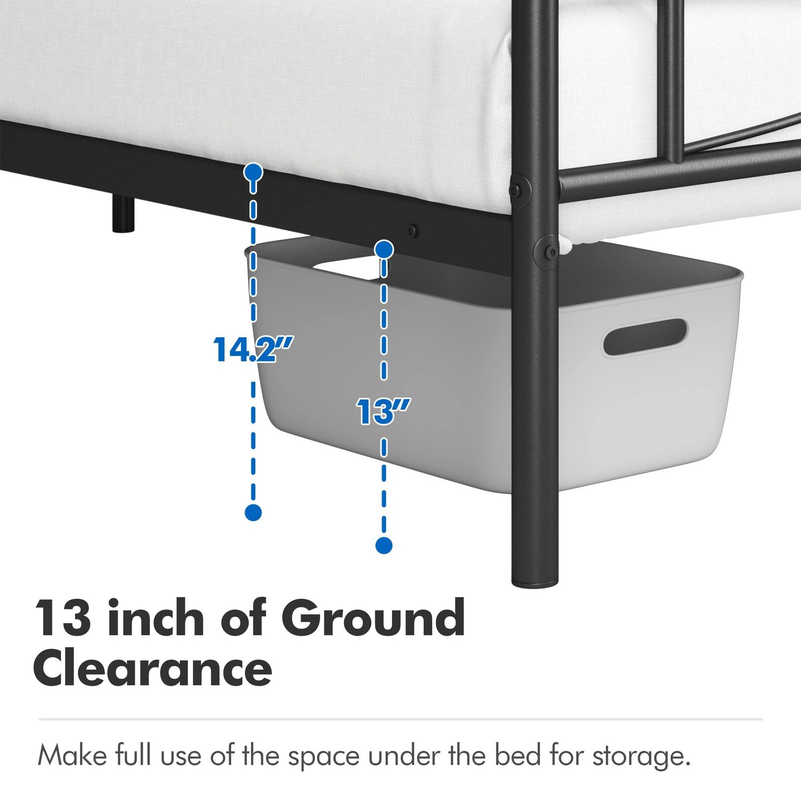 Metal Full Size Bed Frame, Platform Bed Frame,NO Box Spring Needed,Easy Assembly gallery