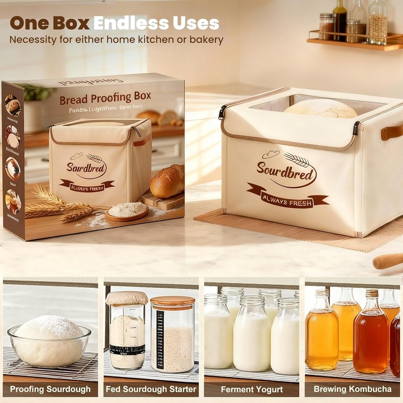 Extra Large Folding Bread Proofing Box, Dough Proofer 68-104°F Temp Control gallery