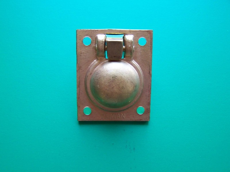 RING PULL, RECESSED MACHINIST CHEST RING PULL MORTISED RING PULL SOLID BRASS LG gallery