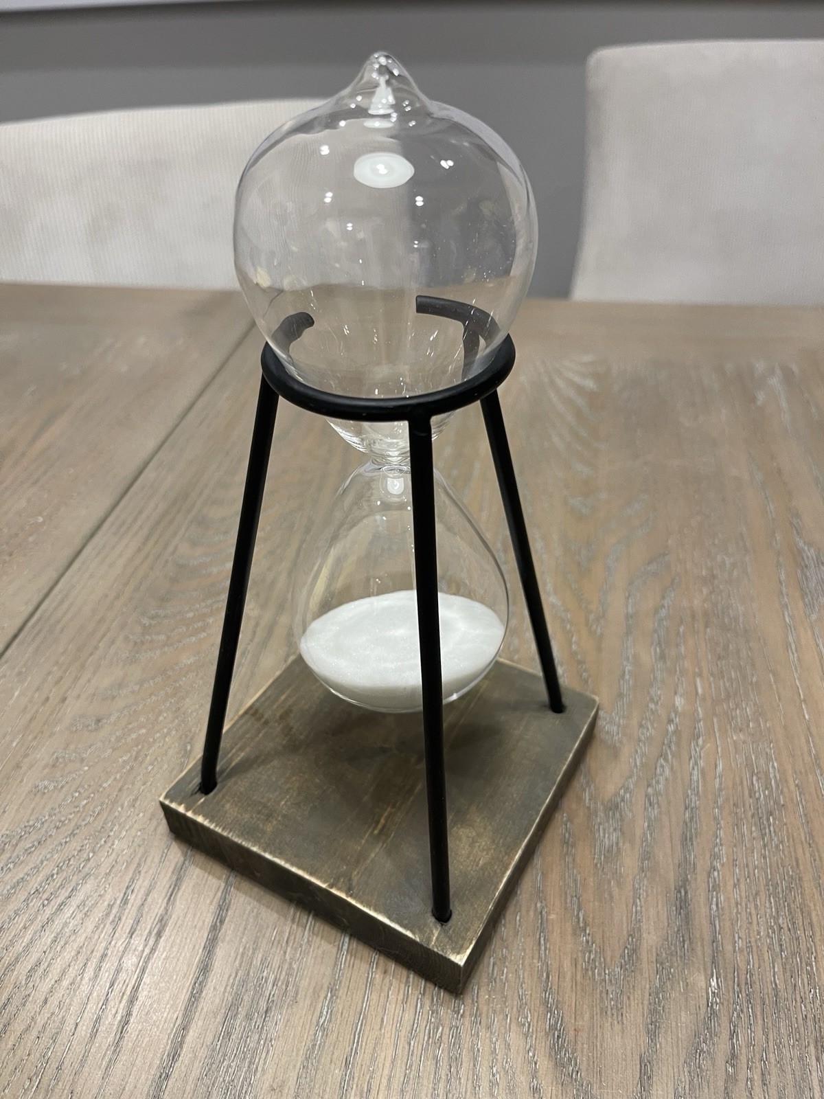 Modern Metal and Glass Decorative Table Top Hour Glass gallery