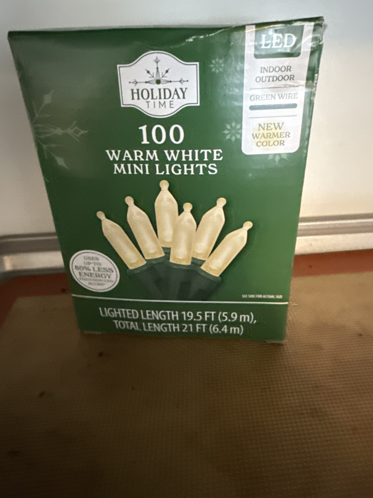 Holiday time warm white LED Christmas lights lot of 100 New gallery