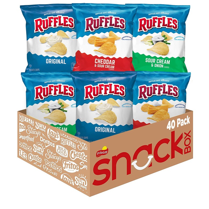 Ruffles Potato Chips Variety Pack, 40 Count 1 oz each gallery
