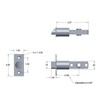 Rockwell Adjustable Backset 2-3/8" to 2-3/4" Entry Latch, Brass Bolt gallery