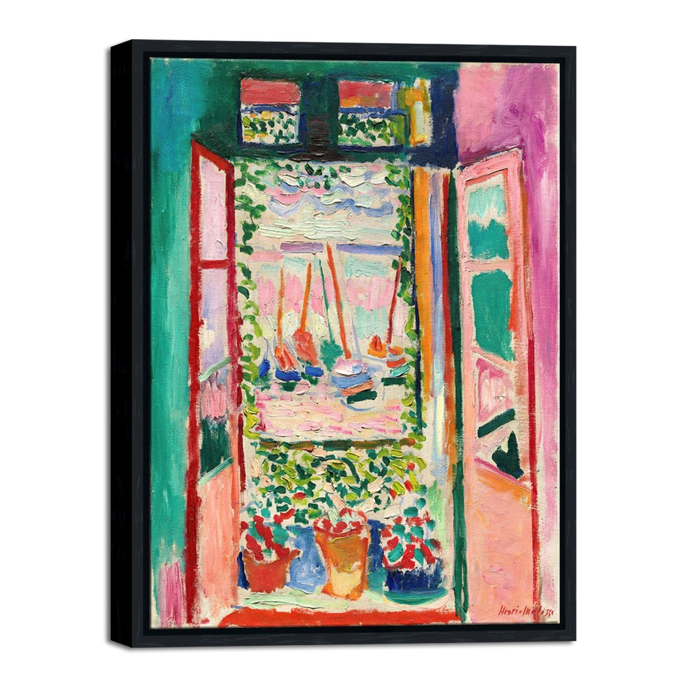 Framed Canvas Open Window Collioure 1905 by Henri Mattise Abstract Colorful Art