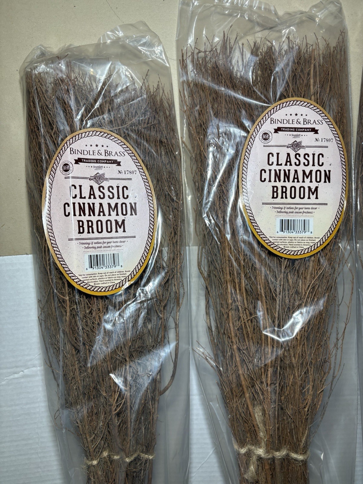 36 in. Classic Cinnamon Broom Christmas Decoration Brown Branches (2-PACK) gallery