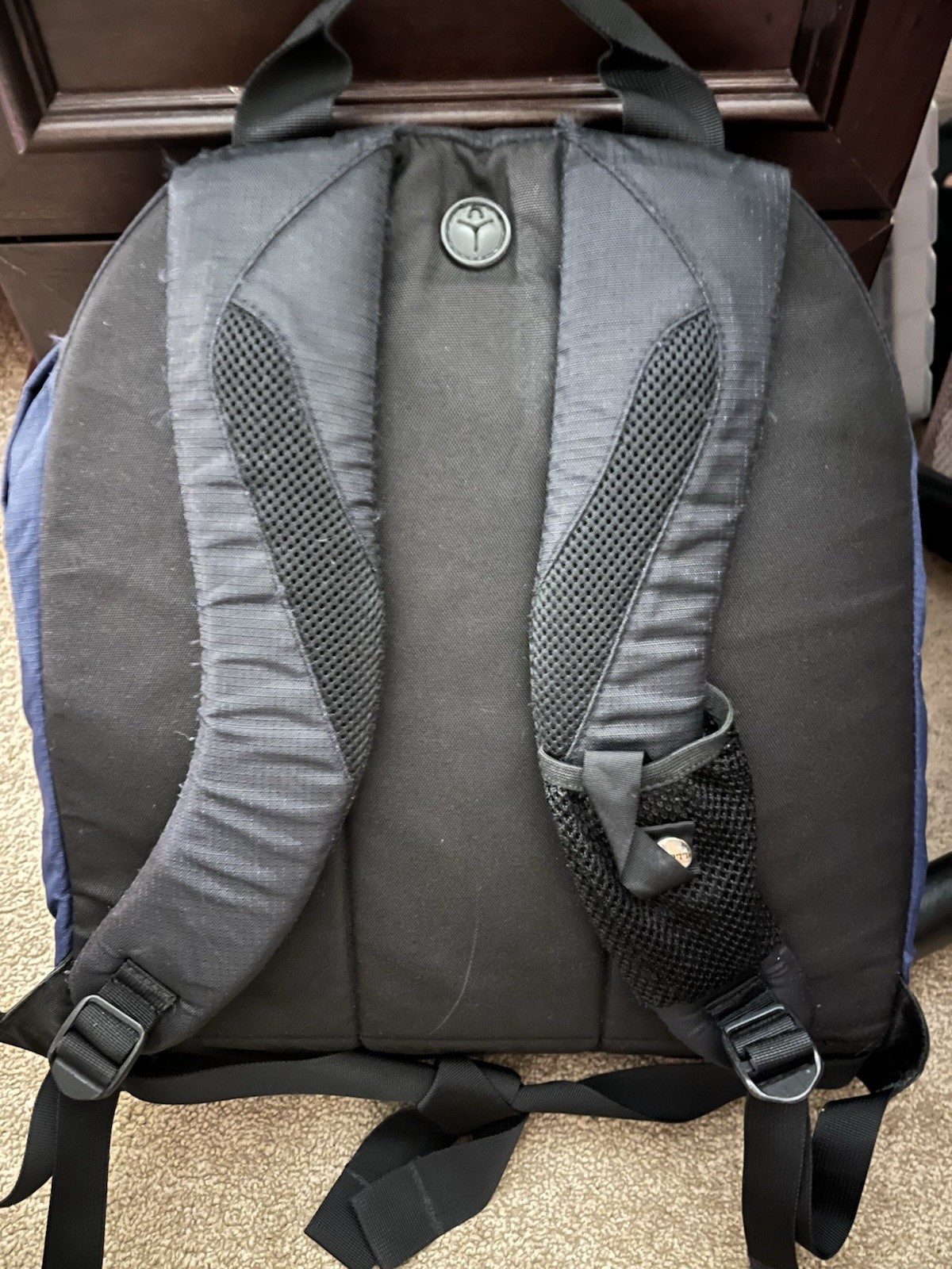 L.L.Bean Blue Black Hiking Backpack Padded Straps Multiple Compartments 2