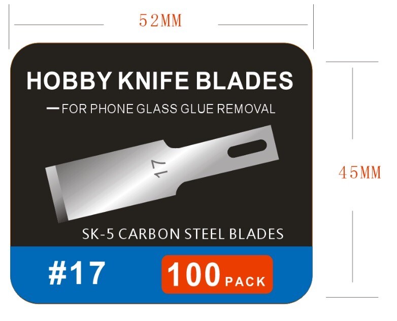 100 No #17 Blades For iPhone Repair Back Glass Screen Glue Removal Tool XS 12 13 gallery