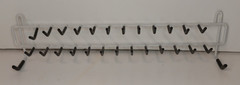 27-Hook Tie Rack Metal and Plastic 14″