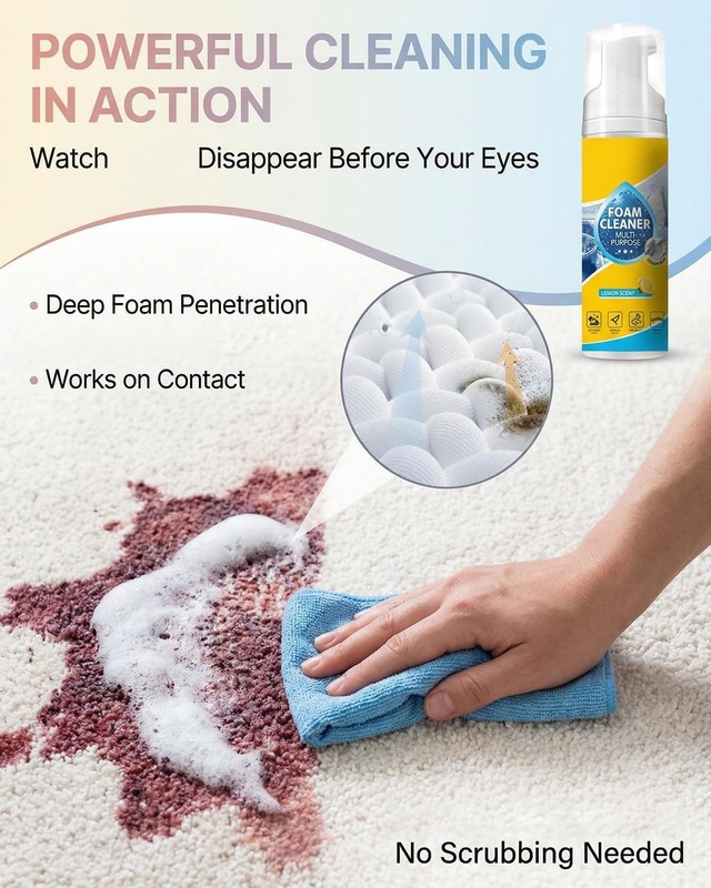 ­150ml Auto Go Foam Cleaner – Deep Cleaning Foam For Car Interior, Kitchen Greas gallery