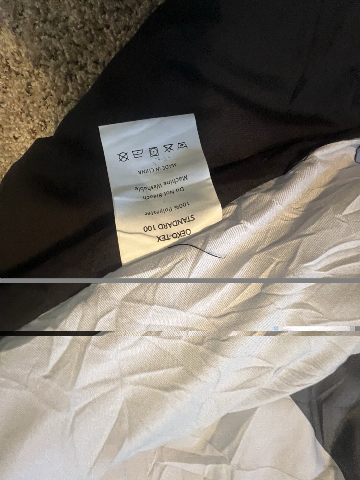Oeko-Tex Geometric Comforter Standard/Full Black/Gray/Blue gallery