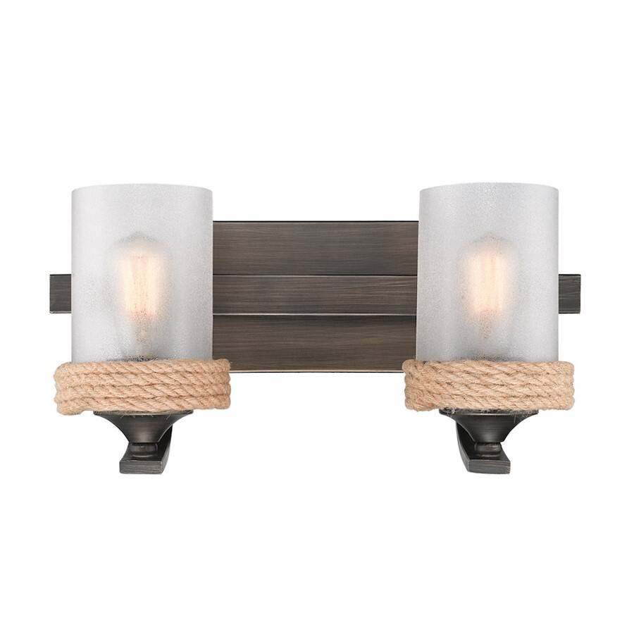 Golden Lighting Chatham 2 Light Bath Vanity, Gunmetal Bronze - 1048-BA2GMT-CS gallery