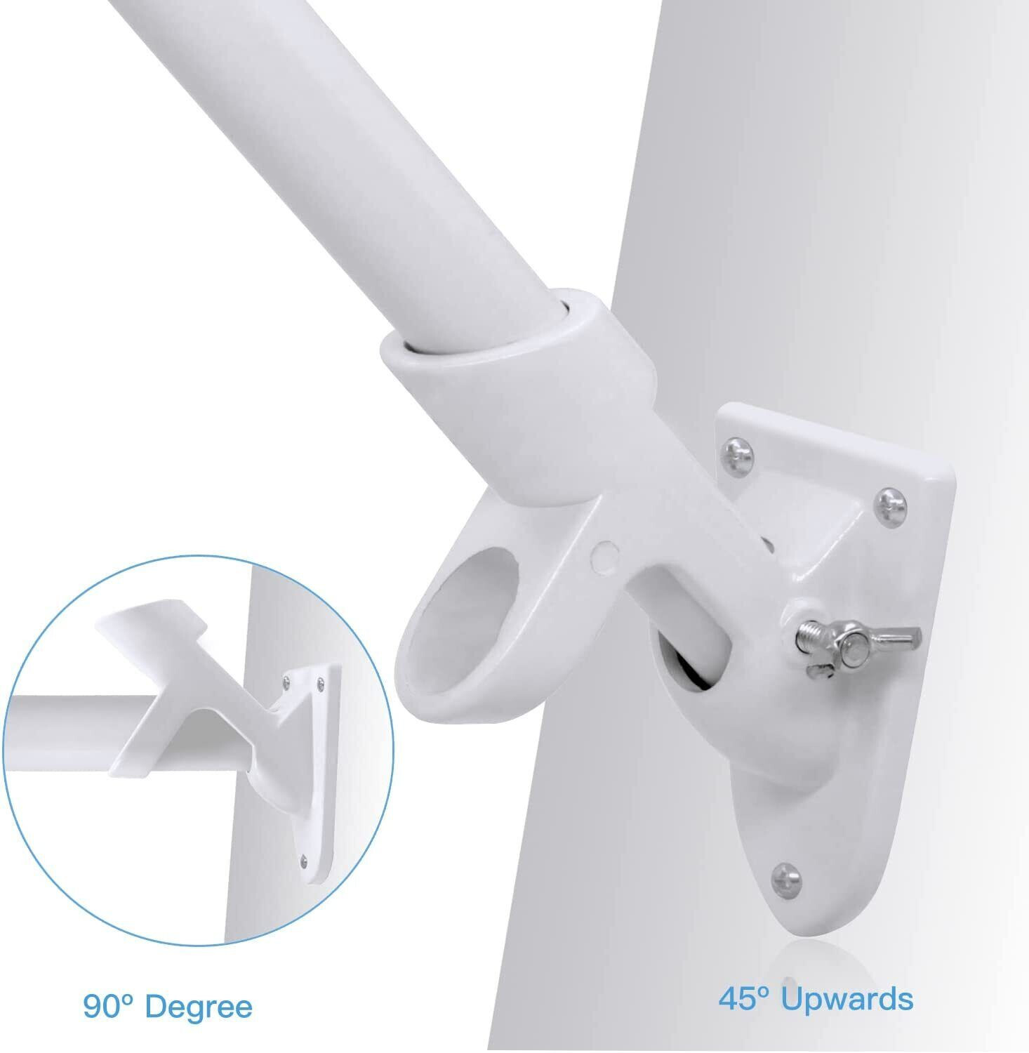 Flag Pole Holder 1'' Two-Position Aluminum Mounting Bracket for House PREMIUM gallery