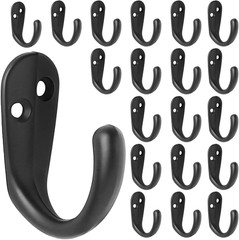 20PCS Coat Hooks Wall Mounted Single Prong Robe Hook for Hanging Towel Hooks wit