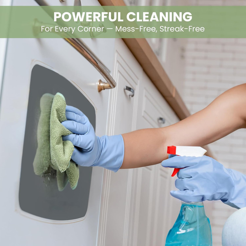 Microfiber Cleaning Cloth, 12 Pack Assorted Color Cleaning Rags for Housekeeping gallery