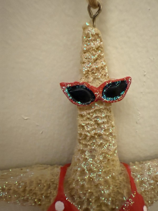 Whimsical Starfish Swimsuit Sunglasses Drink Beach Nautical Ornament Kurt Adler gallery
