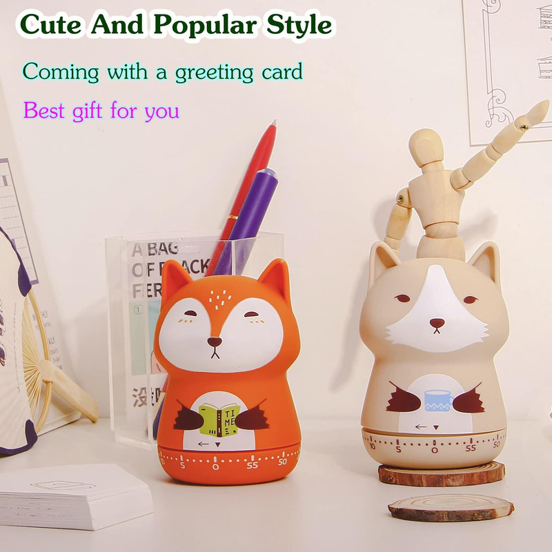 Mechanical Kitchen Timer, Cute Animal Timer for Kids, Wind Up 60 Minutes Manual gallery