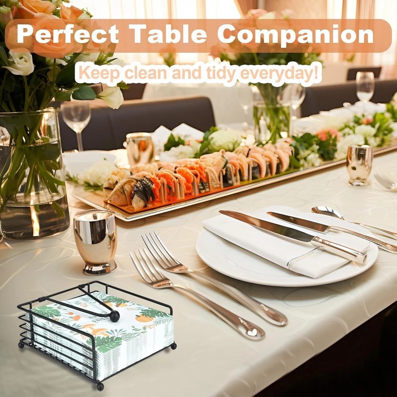 Napkin Holder for Table & Kitchen - Modern Flat Napkin Dispenser for Home & Outd gallery