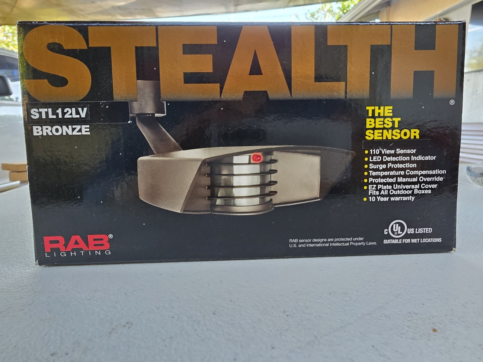 RAB Lighting Stealth STL110-LED Bronze Sensor 110 Degrees View 300W Capacity gallery
